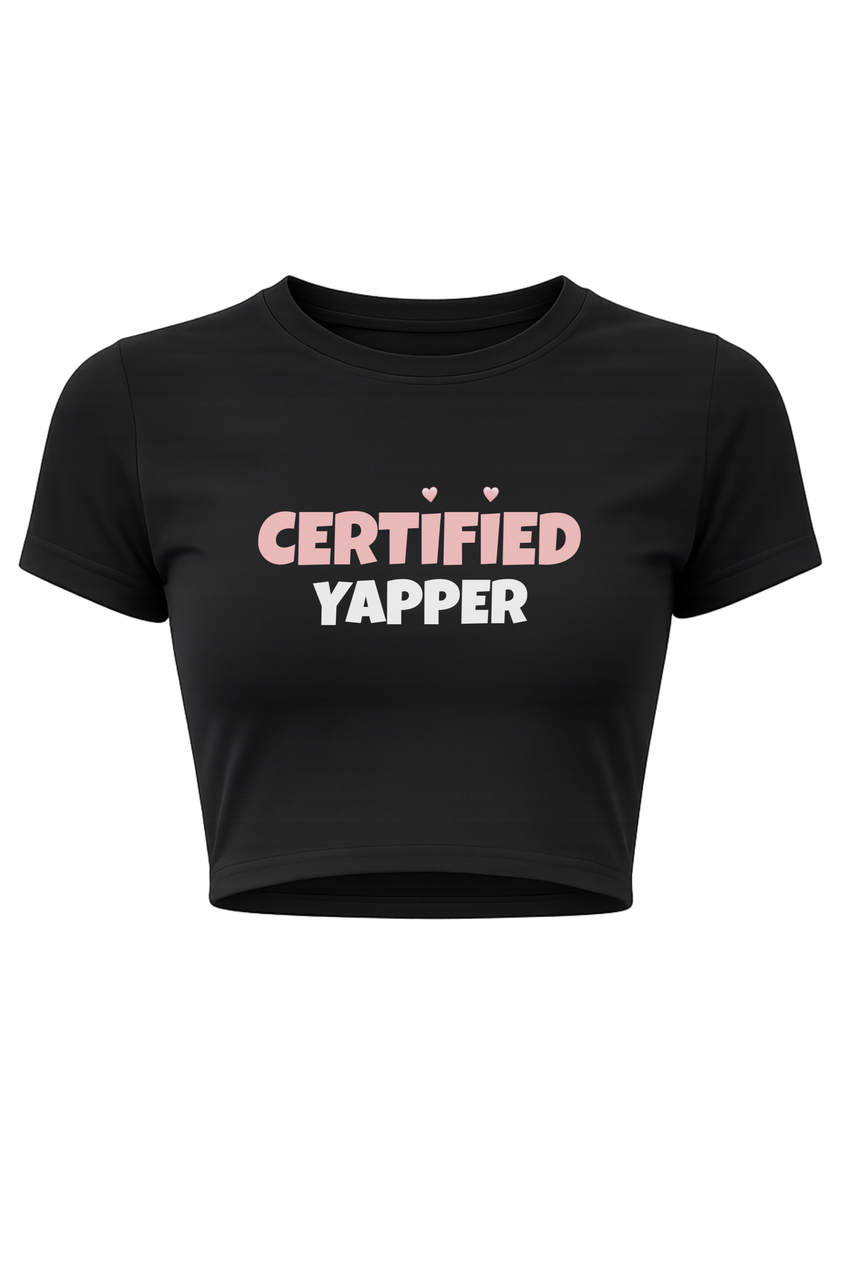 Certified Yapper, Printed Women’s Crop Top