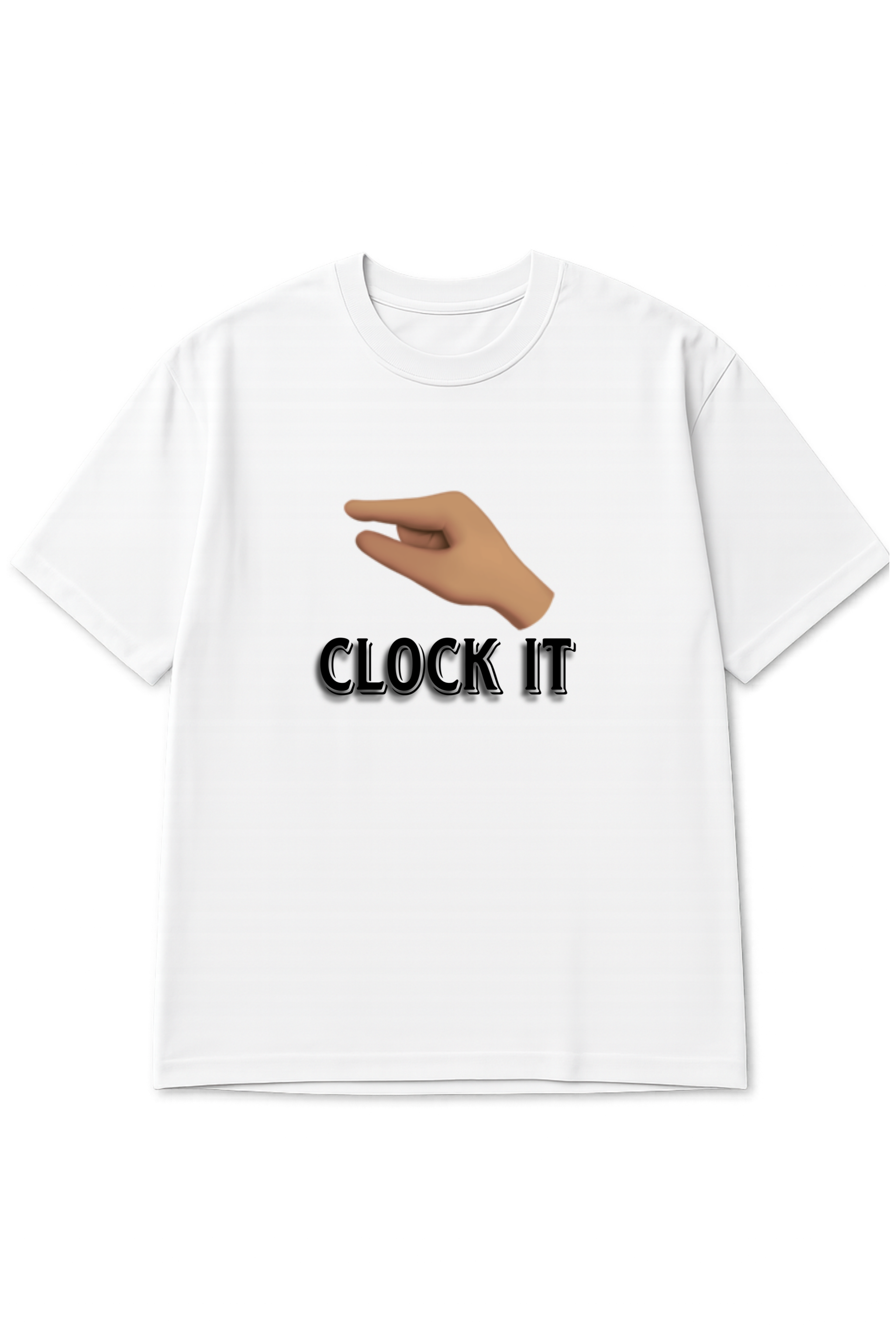 Gen Z Trendy Clock It Printed Oversized T-Shirt