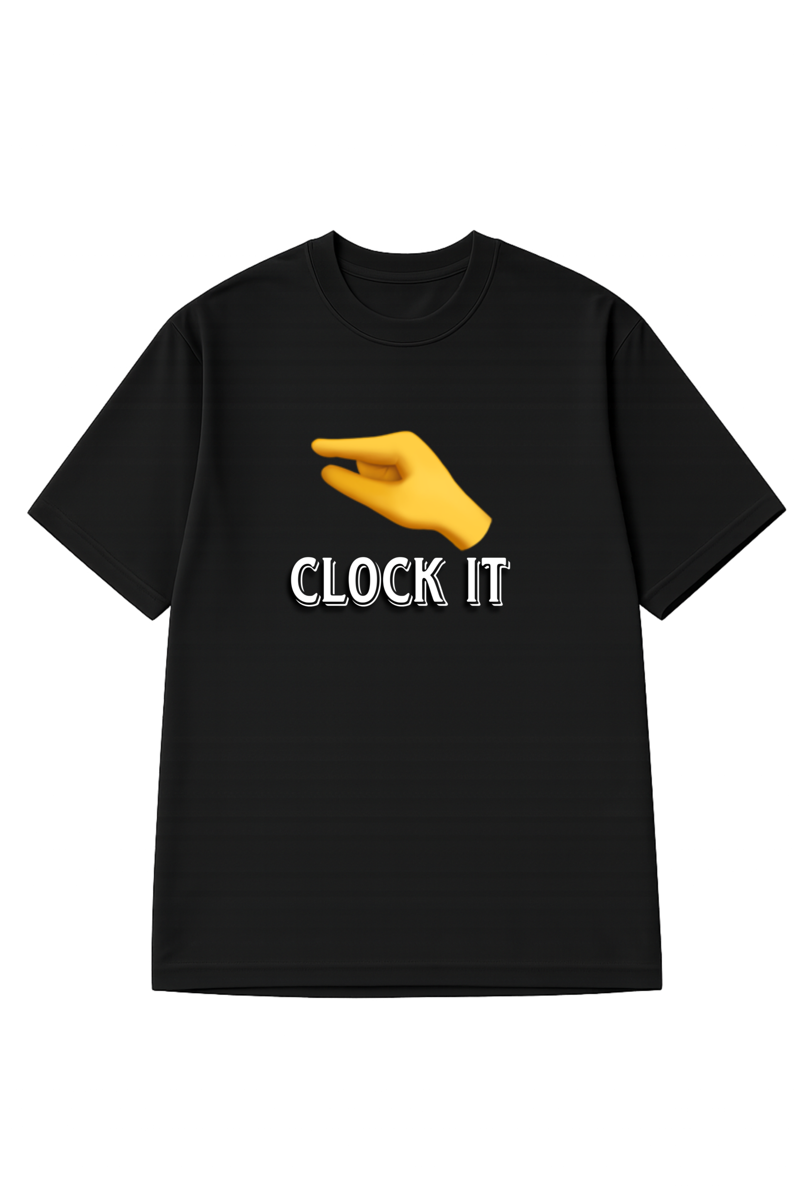 Gen Z Trendy Clock It Printed Oversized T-Shirt